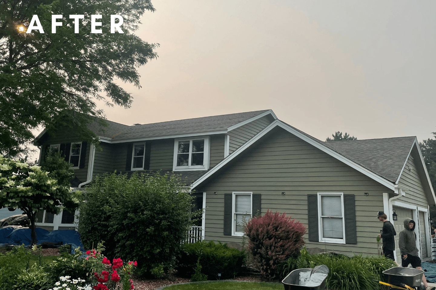 Roof Replacement Before Image in Waukesha Wisconsin
